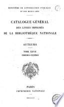 Catalogue général des livres imprimés de la Bibliothèque Nationale