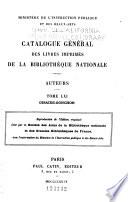 Catalogue général des livres imprimés de la Bibliothèque nationale
