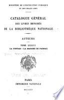 Catalogue général des livres imprimés de la Bibliothèque nationale