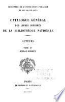 Catalogue général des livres imprimés de la Bibliothèque nationale