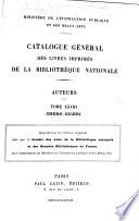 Catalogue général des livres imprimés de la Bibliothèque nationale
