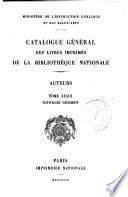 Catalogue général des livres imprimés de la Bibliothèque Nationale