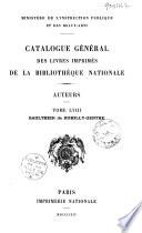 Catalogue général des livres imprimés de la Bibliothèque Nationale
