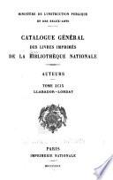Catalogue général des livres imprimés de la Bibliothèque nationale