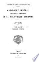 Catalogue général des livres imprimés de la Bibliothèque nationale