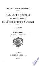 Catalogue général des livres imprimés de la Bibliothèque nationale