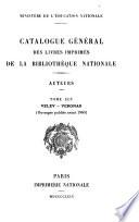 Catalogue général des livres imprimés de la Bibliothèque nationale