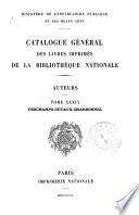 Catalogue général des livres imprimés de la Bibliothèque Nationale