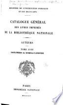 Catalogue général des livres imprimés de la Bibliothèque nationale