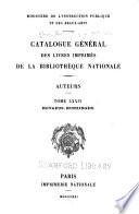 Catalogue général des livres imprimés de la Bibliothèque nationale