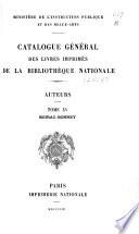 Catalogue général des livres imprimés de la Bibliothèque nationale