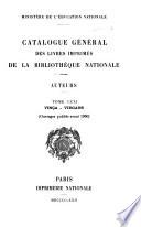 Catalogue général des livres imprimés de la Bibliothèque nationale
