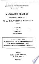Catalogue général des livres imprimés de la Bibliothèque nationale