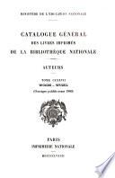 Catalogue général des livres imprimés de la Bibliothèque nationale