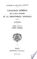 Catalogue général des livres imprimés de la Bibliothèque nationale