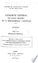 Catalogue général des livres imprimés de la Bibliothèque nationale