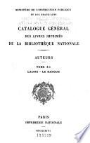Catalogue général des livres imprimés de la Bibliothèque nationale