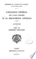 Catalogue général des livres imprimés de la Bibliothèque nationale
