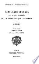 Catalogue général des livres imprimés de la Bibliothèque nationale