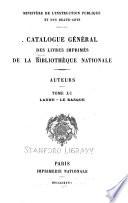 Catalogue général des livres imprimés de la Bibliothèque nationale