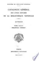 Catalogue général des livres imprimés de la Bibliothèque nationale