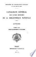 Catalogue général des livres imprimés de la Bibliothèque nationale
