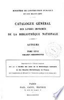 Catalogue général des livres imprimés de la Bibliothèque nationale