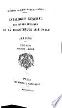 Catalogue général des livres imprimés de la Bibliothèque nationale
