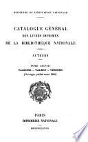 Catalogue général des livres imprimés de la Bibliothèque nationale