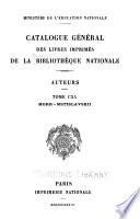 Catalogue général des livres imprimés de la Bibliothèque nationale