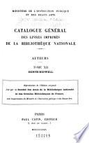 Catalogue général des livres imprimés de la Bibliothèque nationale