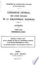 Catalogue général des livres imprimés de la Bibliothèque nationale
