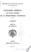 Catalogue général des livres imprimés de la Bibliothèque nationale