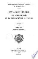 Catalogue général des livres imprimés de la Bibliothèque Nationale
