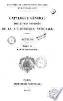 Catalogue général des livres imprimés de la Bibliothèque Nationale