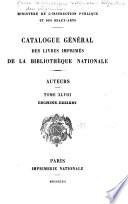Catalogue général des livres imprimés de la Bibliothèque nationale