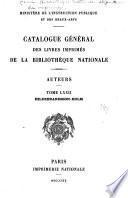 Catalogue général des livres imprimés de la Bibliothèque nationale