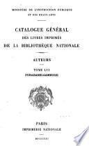 Catalogue général des livres imprimés de la Bibliothèque nationale