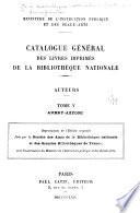 Catalogue général des livres imprimés de la Bibliothèque nationale