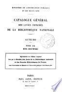 Catalogue général des livres imprimés de la Bibliothèque nationale