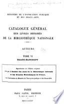 Catalogue général des livres imprimés de la Bibliothèque nationale