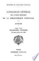 Catalogue général des livres imprimés de la Bibliothèque nationale