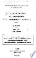 Catalogue général des livres imprimés de la Bibliothèque nationale