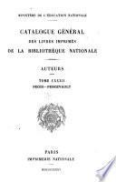 Catalogue général des livres imprimés de la Bibliothèque nationale