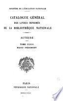 Catalogue général des livres imprimés de la Bibliothèque nationale