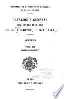 Catalogue général des livres imprimés de la Bibliothèque nationale