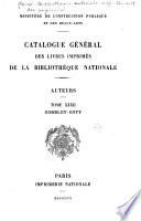 Catalogue général des livres imprimés de la Bibliothèque nationale