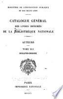 Catalogue général des livres imprimés de la Bibliothèque nationale