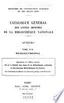 Catalogue général des livres imprimés de la Bibliothèque nationale