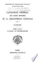 Catalogue général des livres imprimés de la Bibliothèque nationale